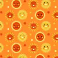 Free vector flat design sun pattern