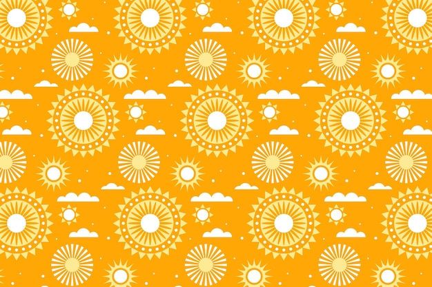 Free vector flat design sun pattern