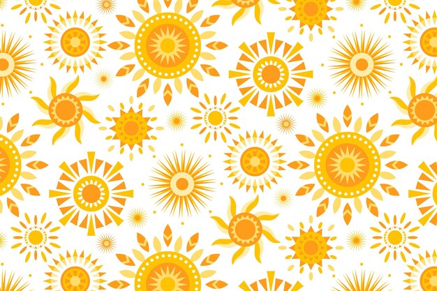 Free vector flat design sun pattern