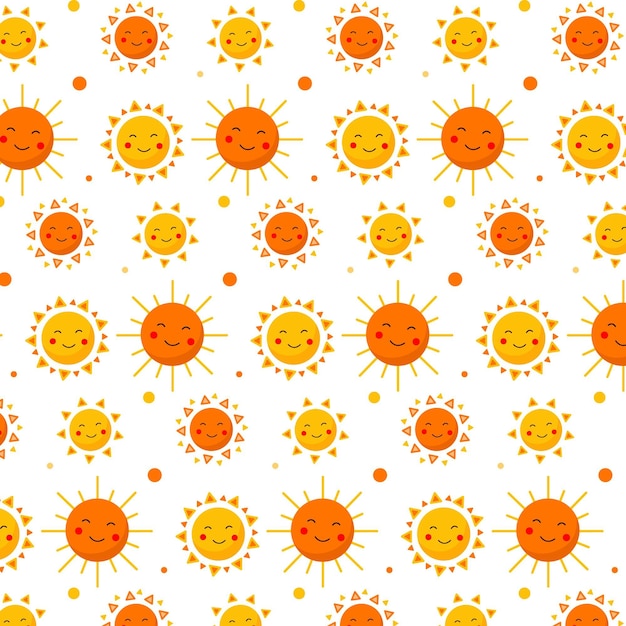 フラットなデザインの太陽のパターン