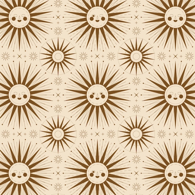 Flat design sun pattern