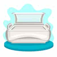 Free vector flat design sunbed illustration