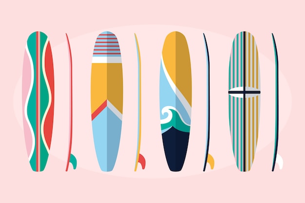 Flat design sup board collection