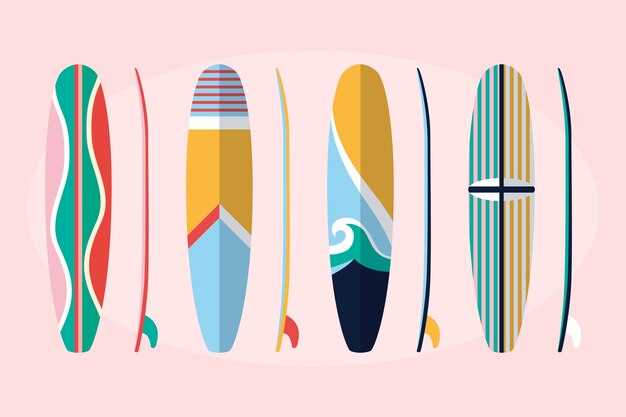 Flat design sup board collection