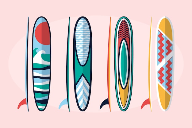 Flat design sup board collection