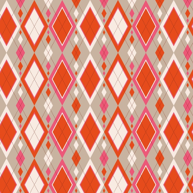 Flat design sweater-like argyle pattern