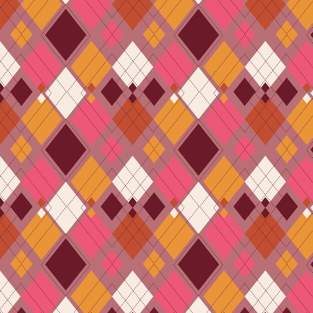 Flat design sweater-like argyle pattern
