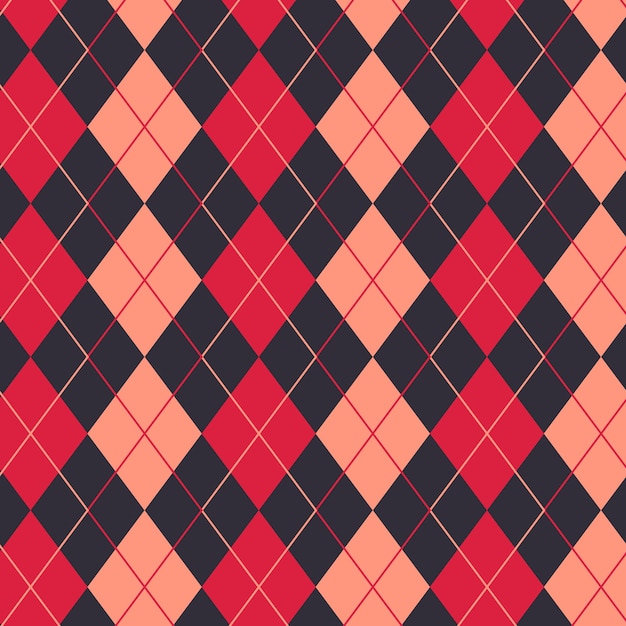 플랫 디자인의 스웨터풍 아가일 패턴