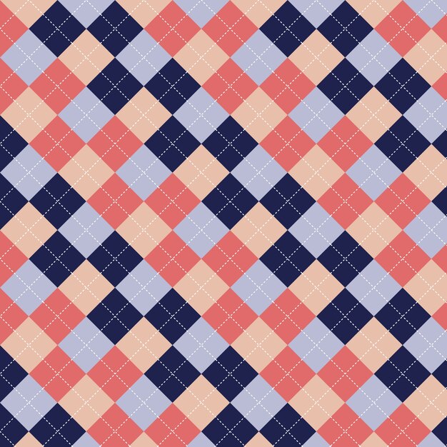 Flat design sweater-like argyle pattern