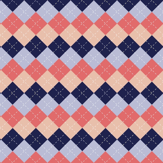 Flat design sweater-like argyle pattern