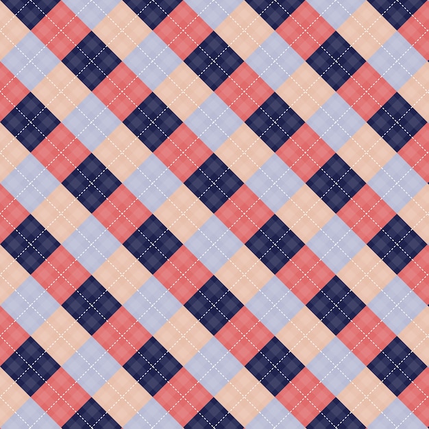 Flat design sweater-like argyle pattern