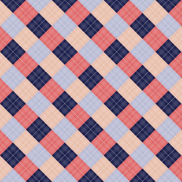 Flat design sweater-like argyle pattern