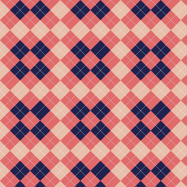 Flat design sweater-like argyle pattern