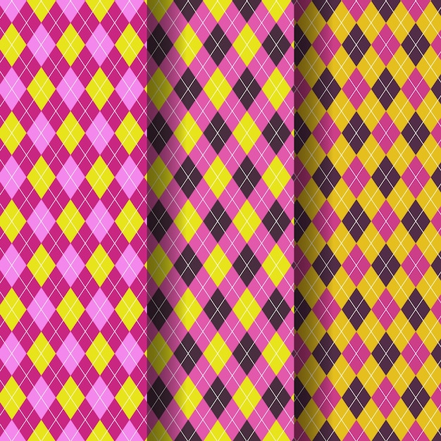 Vettore gratuito modello argyle simile a un maglione dal design piatto