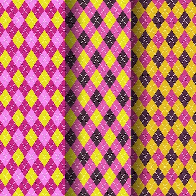플랫 디자인의 스웨터풍 아가일 패턴