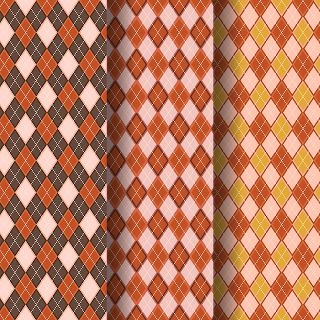 Flat design sweater-like argyle pattern