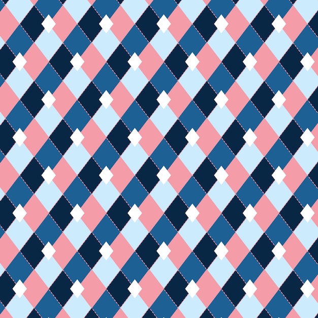 Flat design sweater-like argyle pattern