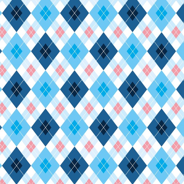 Flat design sweater-like argyle pattern