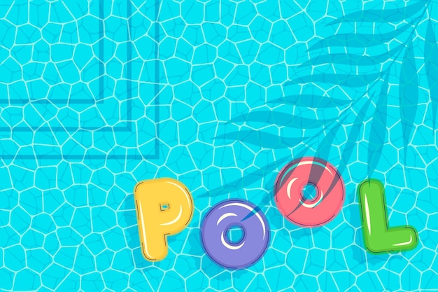 Flat design swimming pool background