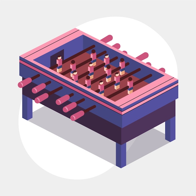 Free vector flat design table football illustration