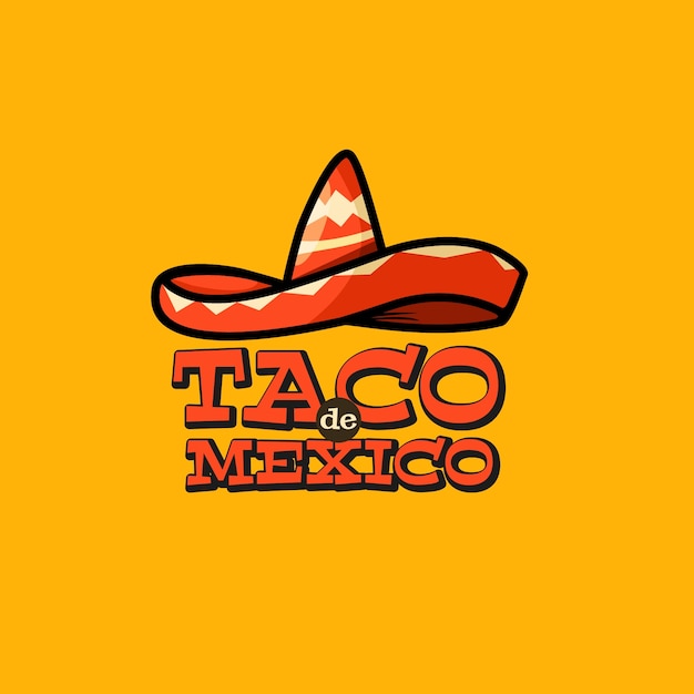 Modello di logo taqueria design piatto