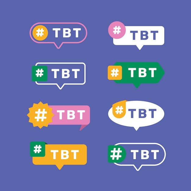 Free vector flat design  tbt  label