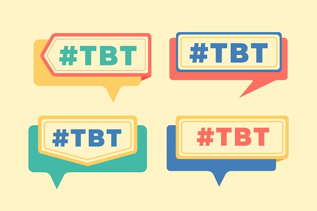 Free vector flat design tbt labels set