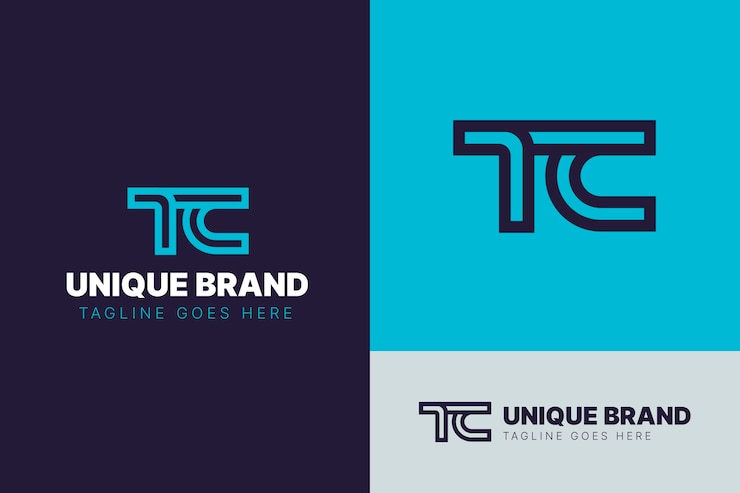 मुफ़्त वेक्टर flat design tc logo design