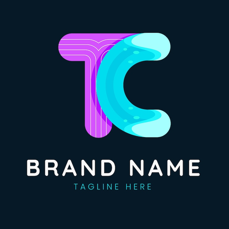 मुफ़्त वेक्टर flat design tc logo template