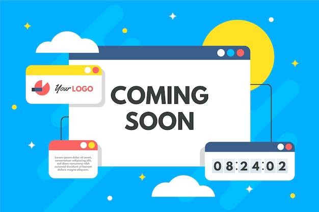 Free vector flat design teaser background