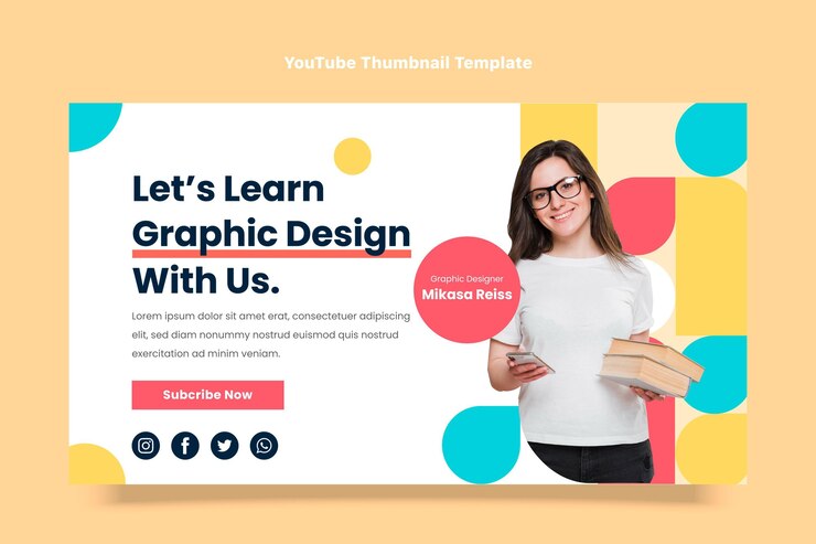 Free Vector flat design technology youtube thumbnail