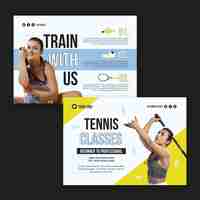 Free vector flat design tennis game brochure