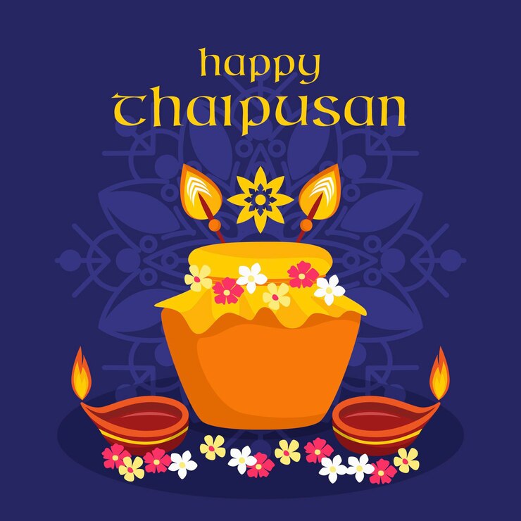 Free Vector flat design thaipusam festival