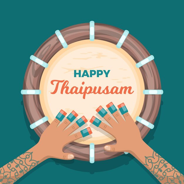 Flat design thaipusam festival