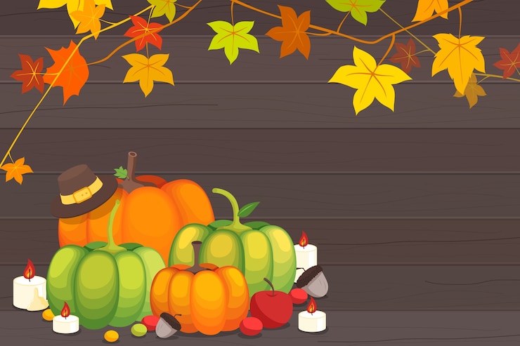 Free Vector flat design thanksgiving background