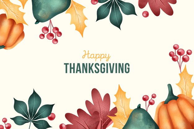 Flat-design of thanksgiving background