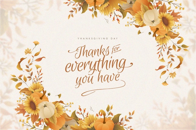 Бесплатное векторное изображение Плоский дизайн фона благодарения
