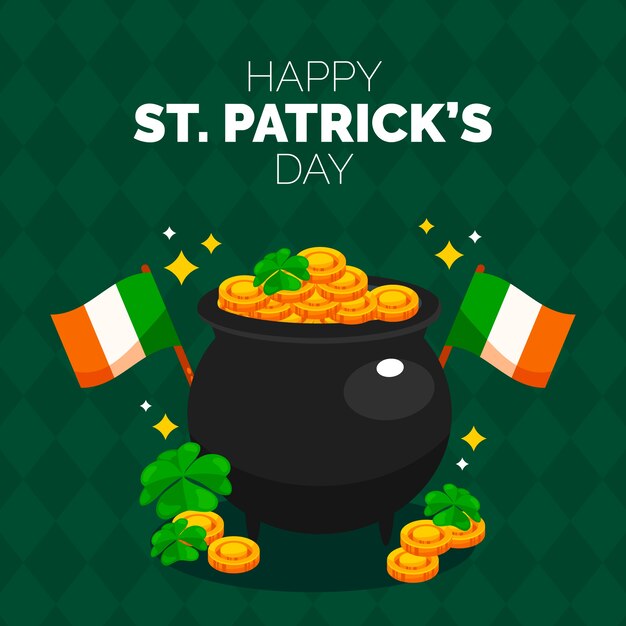 Flat design thematic concept of st. patricks day event