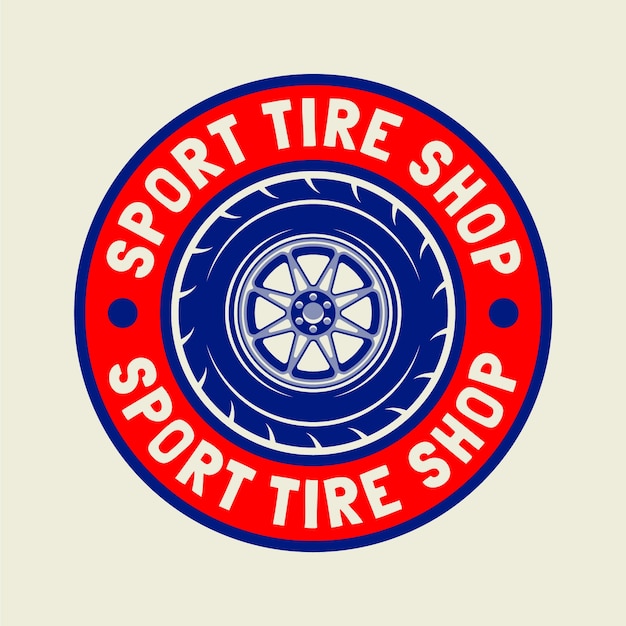 Free vector flat design tire shop  template