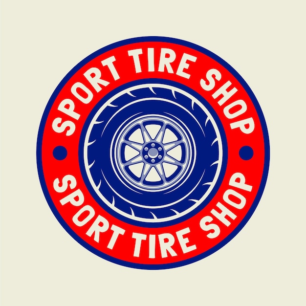 Flat design tire shop  template