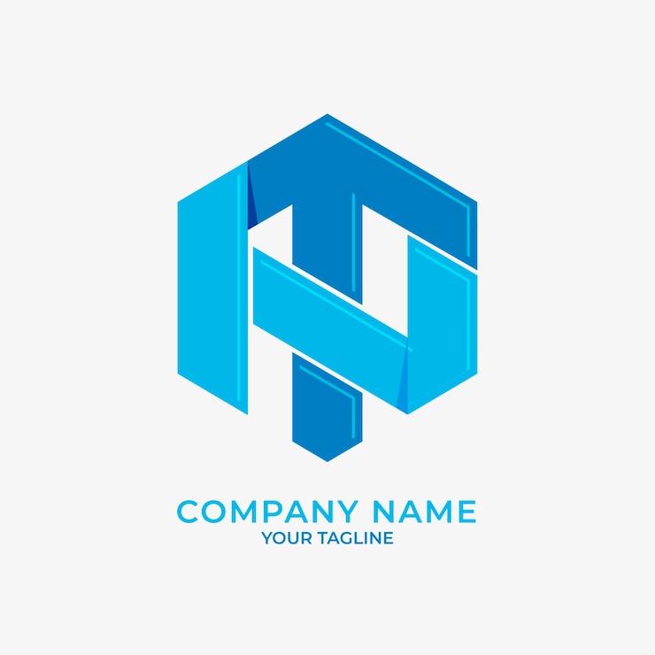 Free Vector flat design tn and nt logo template