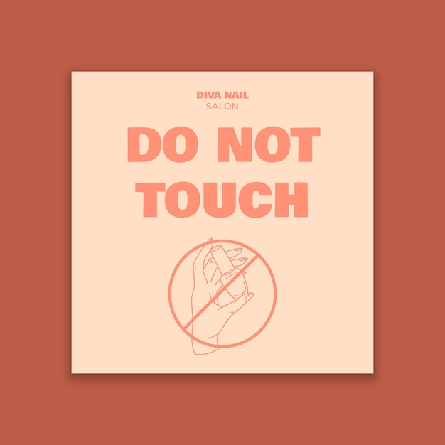 Free vector flat design do not touch sign template