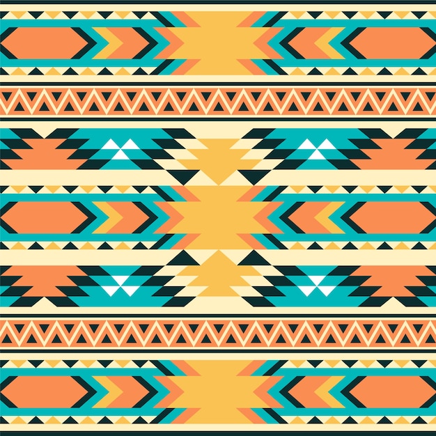 Flat design traditional native american pattern