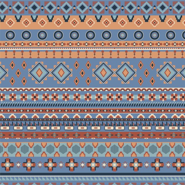 Flat design traditional native american pattern