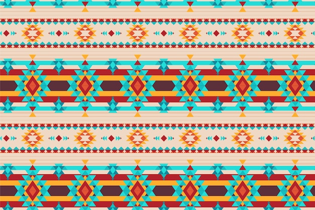 Free vector flat design traditional native american pattern