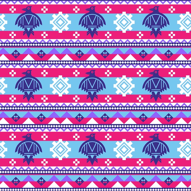 Free vector flat design traditional native american pattern