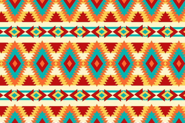 Flat design traditional native american pattern