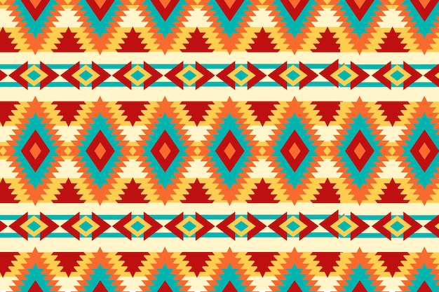 Flat design traditional native american pattern