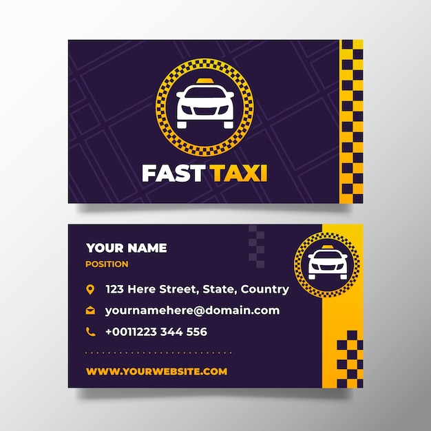 Free vector flat design transport business card template