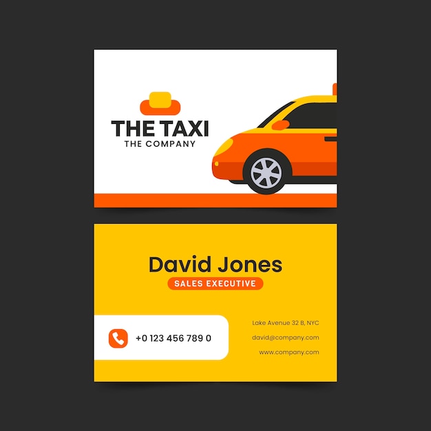 Free vector flat design transport business card template